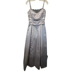 Demetrios Silver Wedding Gown Bridal‎ Dress size 8